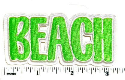Beach patch - Embroidered Iron on patch 3”