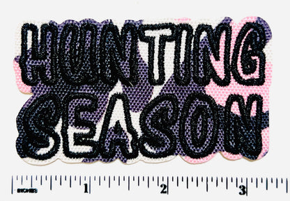 Hunting season camouflage patch - Embroidered Iron on patch