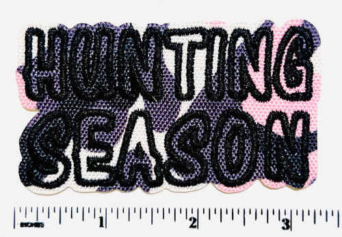 Hunting season camouflage patch - Embroidered Iron on patch