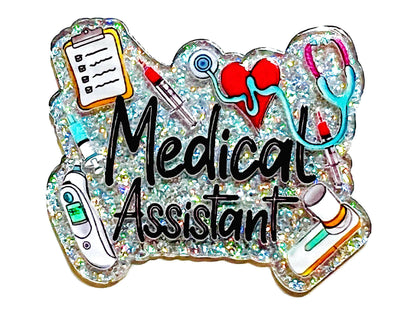 Medical assistant acrylics - flatback acrylics set of 3