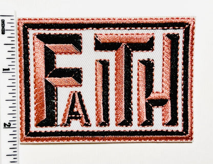 Faith patch - Embroidered diy Iron on patch