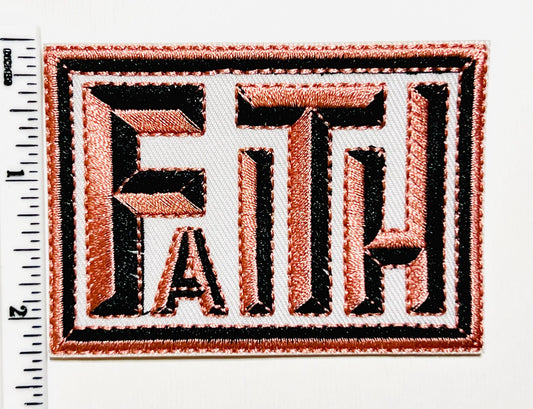 Faith patch - Embroidered diy Iron on patch