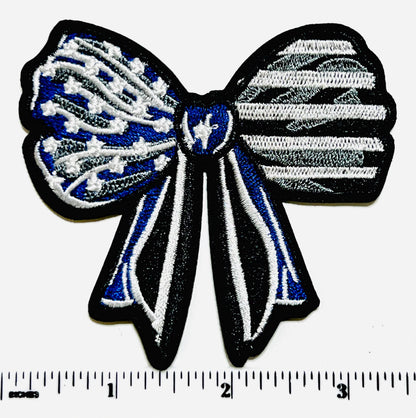 Back the Blue Bow & Heart