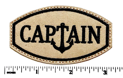 Captain - Embroidered Iron on patch 3.25”