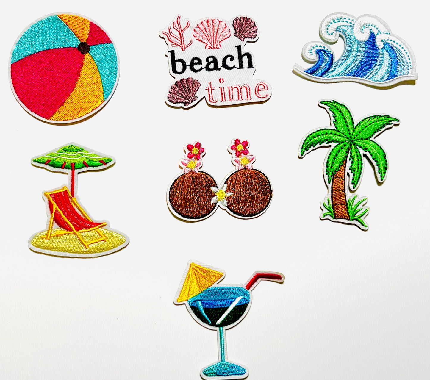 Summer patches  - Embroidered DIY Iron on patches