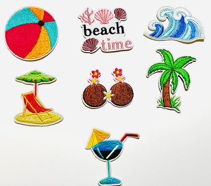 Summer patches  - Embroidered DIY Iron on patches