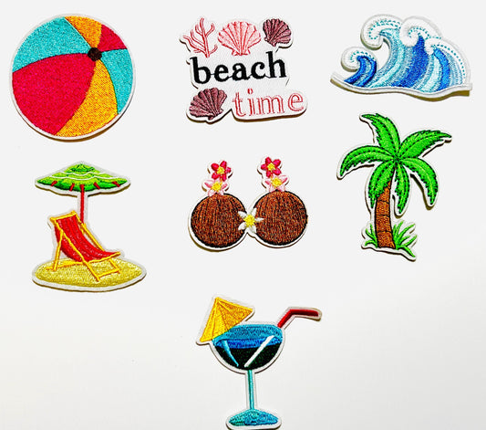 Summer patches  - Embroidered DIY Iron on patches