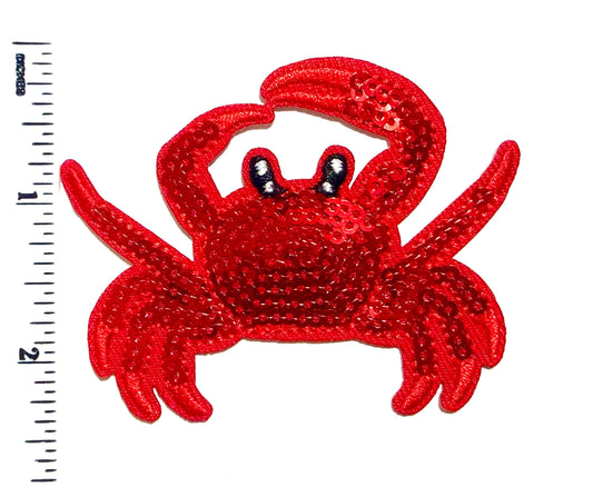 Crab sequined patch – Sequins diy Iron-On Applique