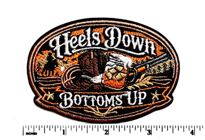 Heels down Bottoms up patch - Embroidered DIY iron on patch