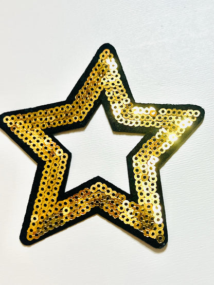 Gold Star - Sequins Iron on patch