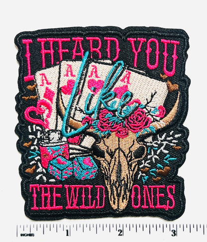 I Heard You Like the Wild Ones Embroidered Patch - DIY Iron-On Applique with glitter