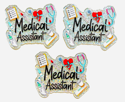 Medical assistant acrylics - flatback acrylics set of 3