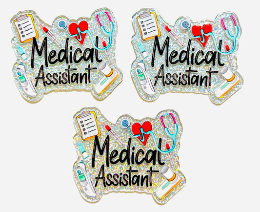 Medical assistant acrylics - flatback acrylics set of 3