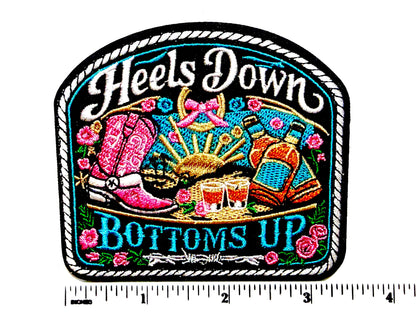 Heels down Bottoms up patch - Embroidered DIY iron on patch