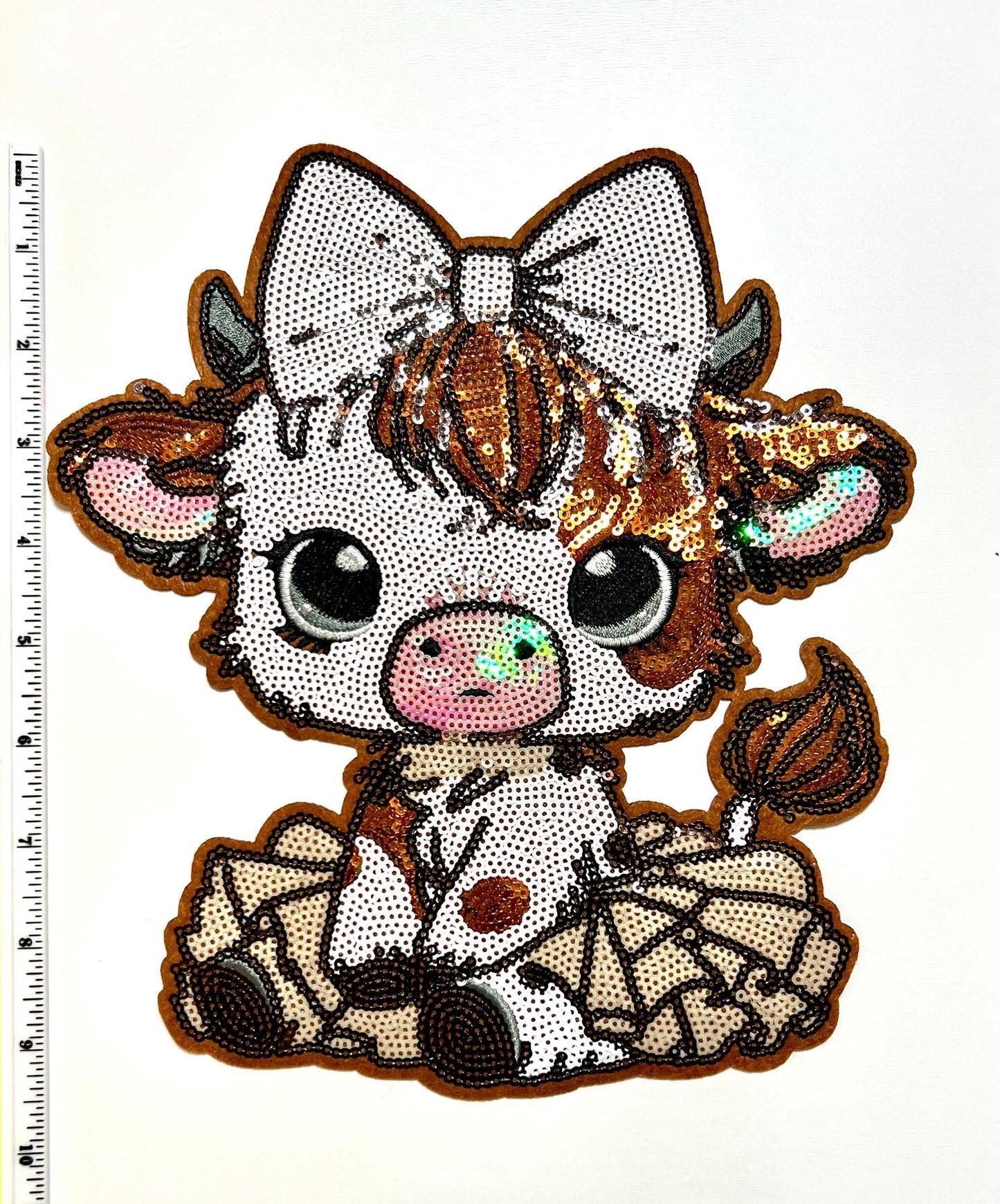 Highland Cow - Sequins Iron on patch