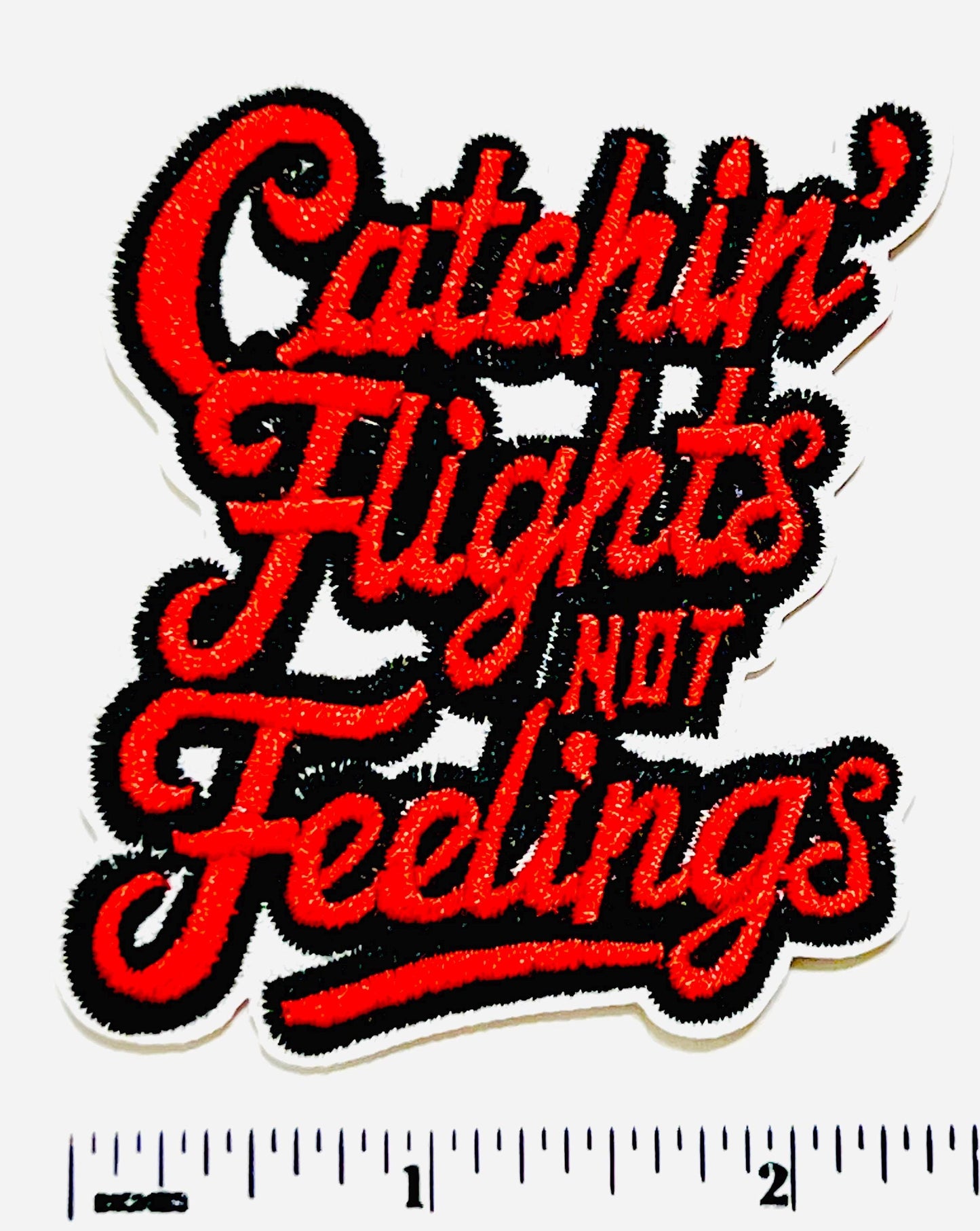 Catching Flights Not Feelings patch - Embroidered Iron on patch