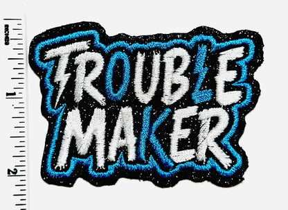 Trouble Maker patch - Embroidered DIY iron on patch