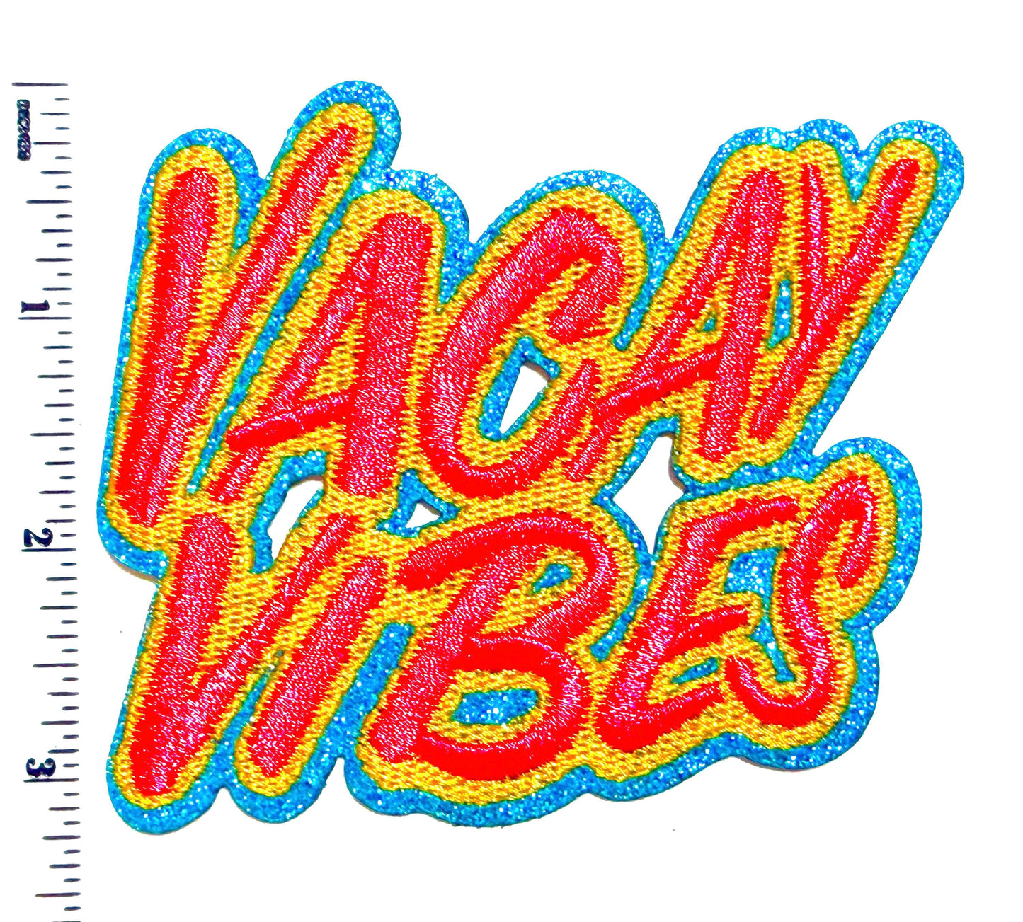 Vacay Vibes with blue glitter 3.5”