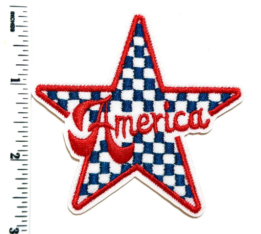 America checkered star 2.75”
