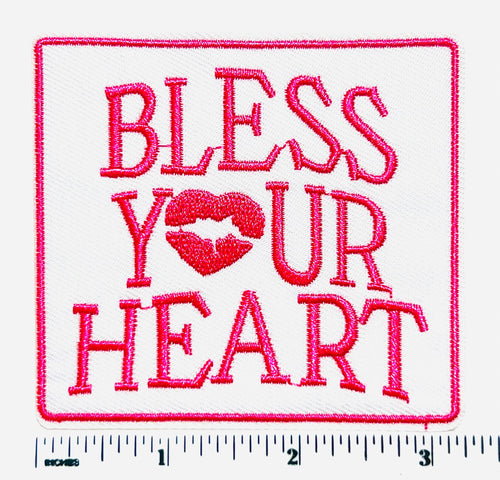 Bless Your Heart patch - Embroidered DIY Iron on patch