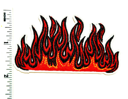 Flame Border Iron On Patch 3”