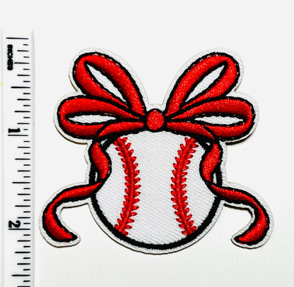 Baseball with red bow 2.5”