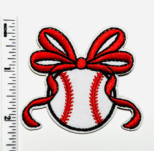 Baseball with red bow 2.5”