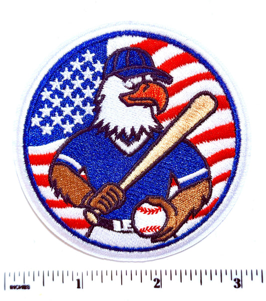 Patriotic flag American Eagle Baseball patch - Embroidered DIY Iron on patch