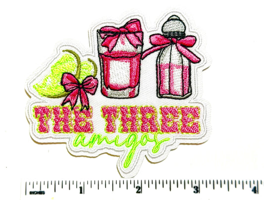 The Three Amigos patch - Embroidered DIY Iron on patch
