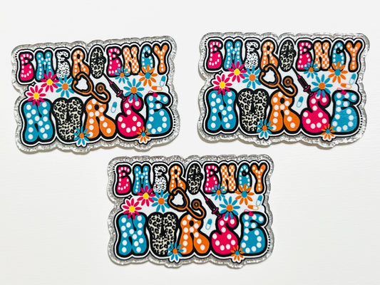 Emergency nurse acrylics - flatback acrylics set of 3