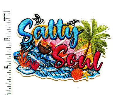 Salty Soul patch - Embroidered DIY Iron on patch