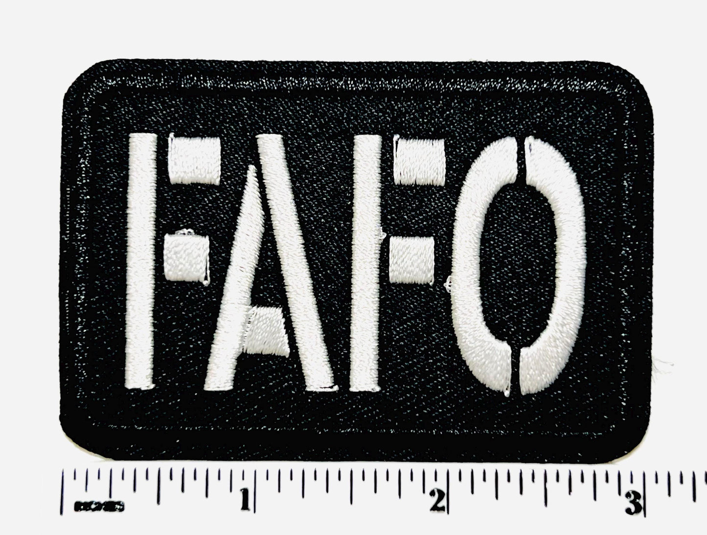 FAFO Embroidered Iron-On Patch - Pink or Black DIY Applique