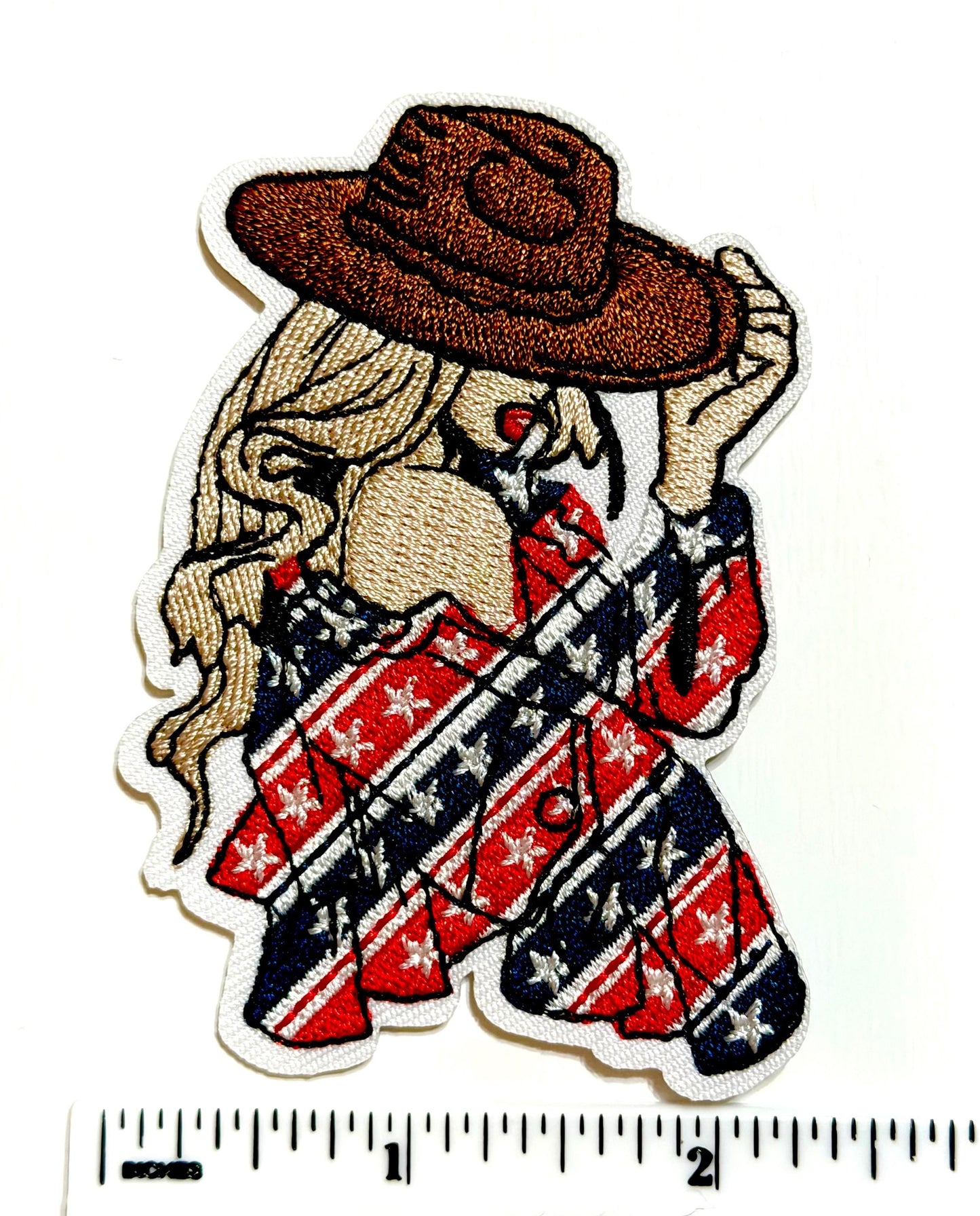Cowgirls - Embroidered Iron on patches 3.25”