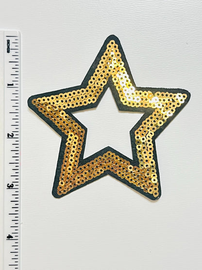 Gold Star - Sequins Iron on patch