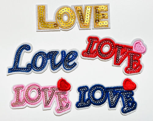 Love Sequins - Embroidered & sequins Iron on patch