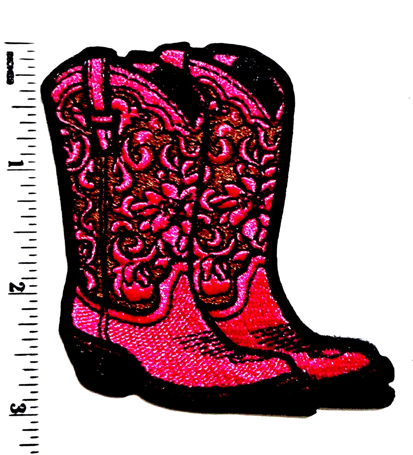 Cowgirl boots patches - Embroidered Iron On Patch 3”