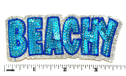 Beachy Sequin Patch – Iron-On DIY Applique for Hats, Backpacks, Jackets