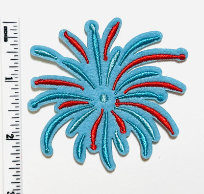 Fireworks - Embroidered Iron on patch