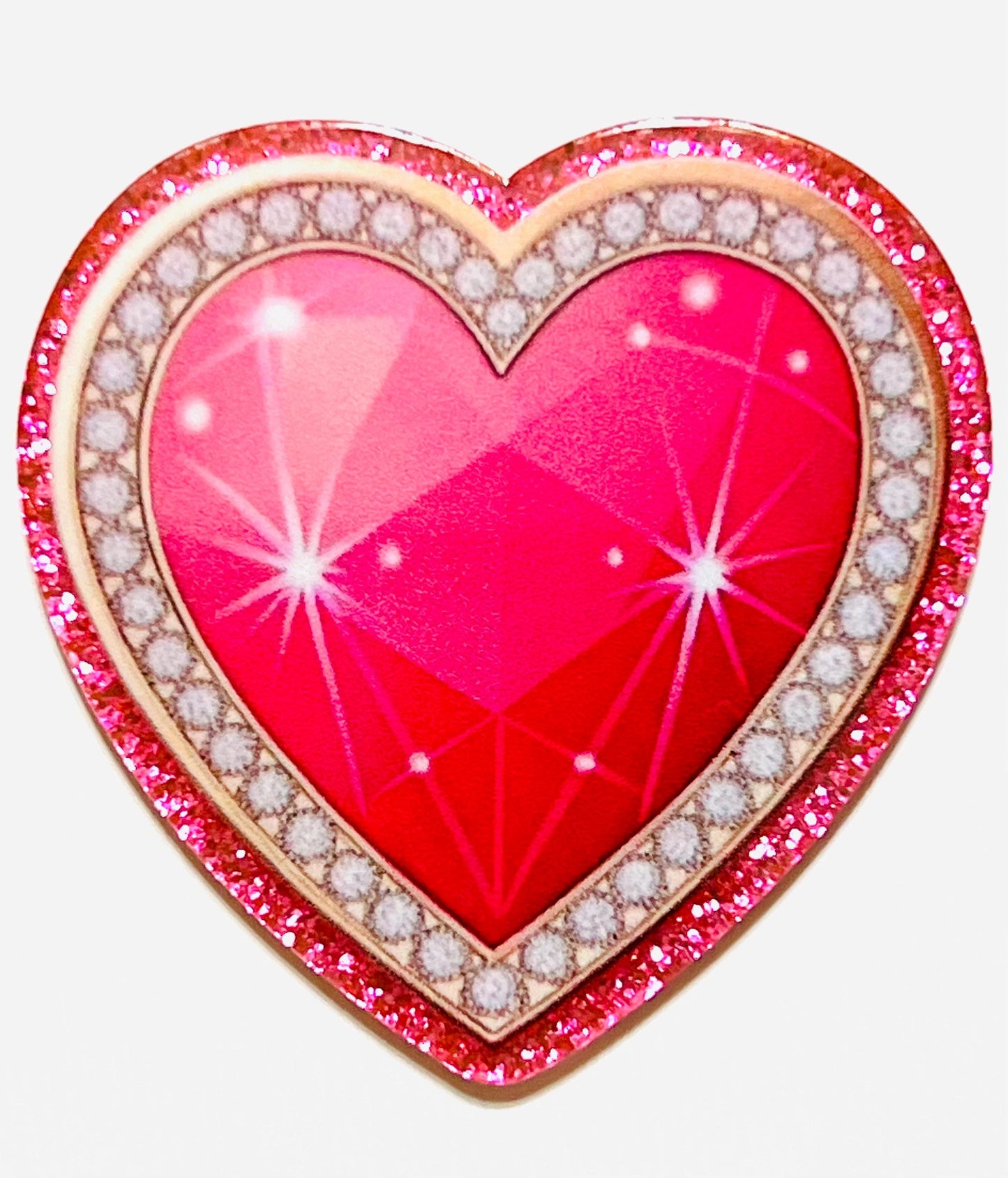 Heart acrylics - set of 3 flatback acrylics