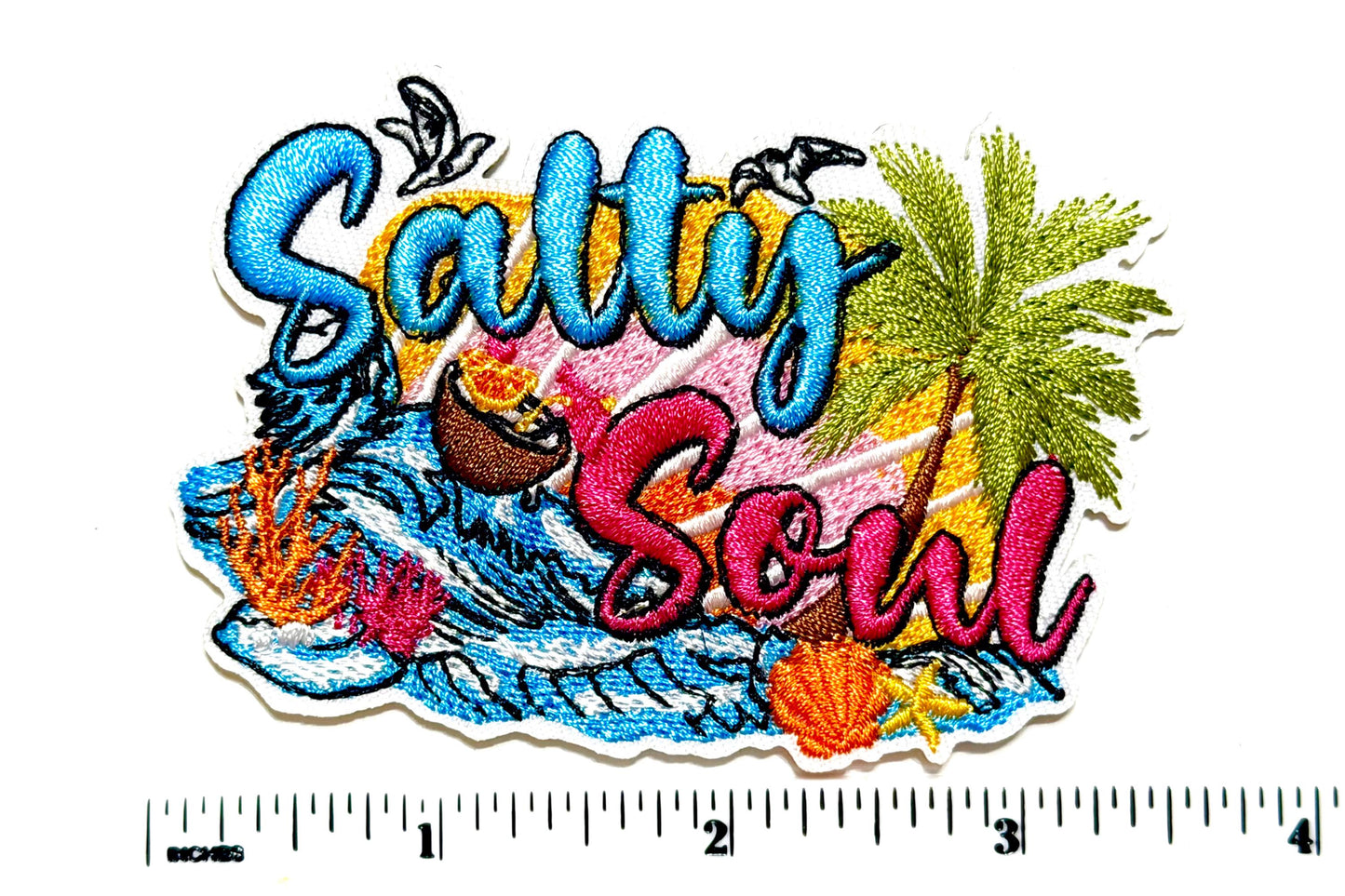 Salty Soul patch - Embroidered DIY Iron on patch