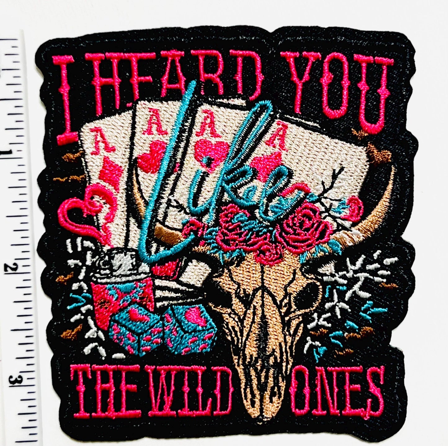 I Heard You Like the Wild Ones Embroidered Patch - DIY Iron-On Applique with glitter