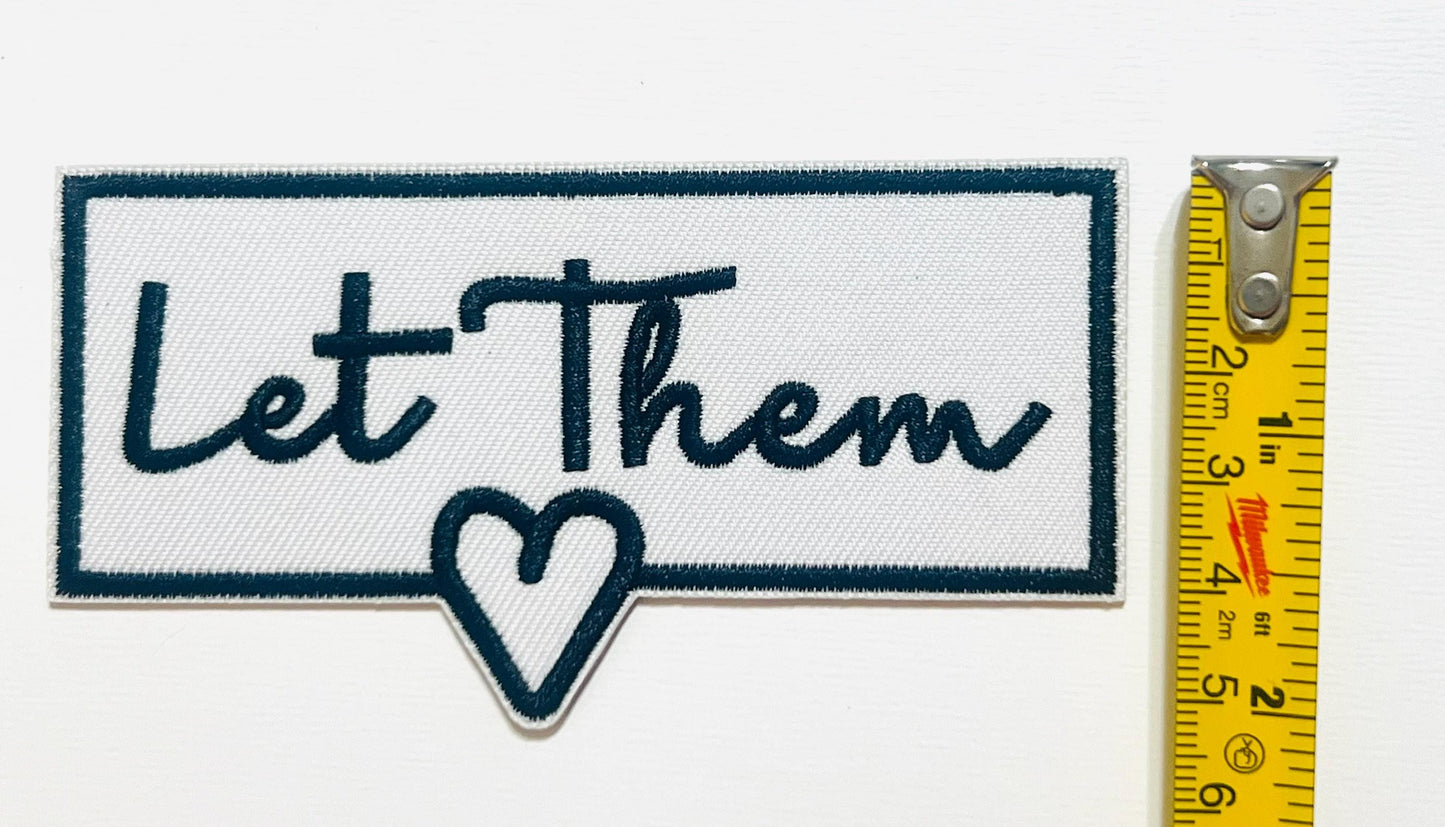 Let them in pink or black - Iron on patch