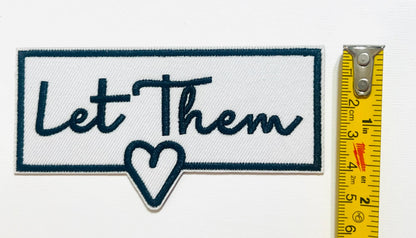 Let them in pink or black - Iron on patch