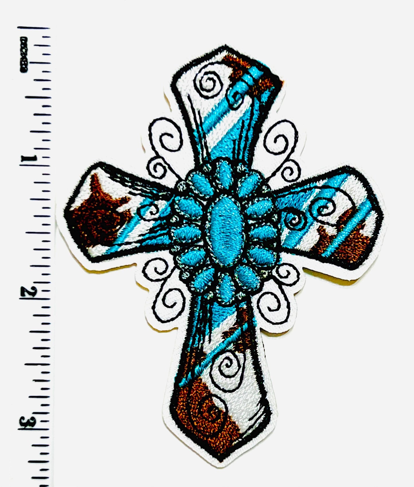 Turquoise Patches - Embroidered DIY Iron On Patch