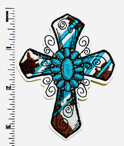 Turquoise Patches - Embroidered DIY Iron On Patch