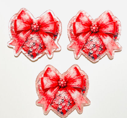 Heart acrylics - set of 3 flatback acrylics
