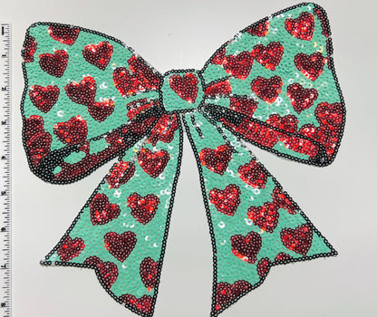 Bows - Sequins/Chenille Iron on patches