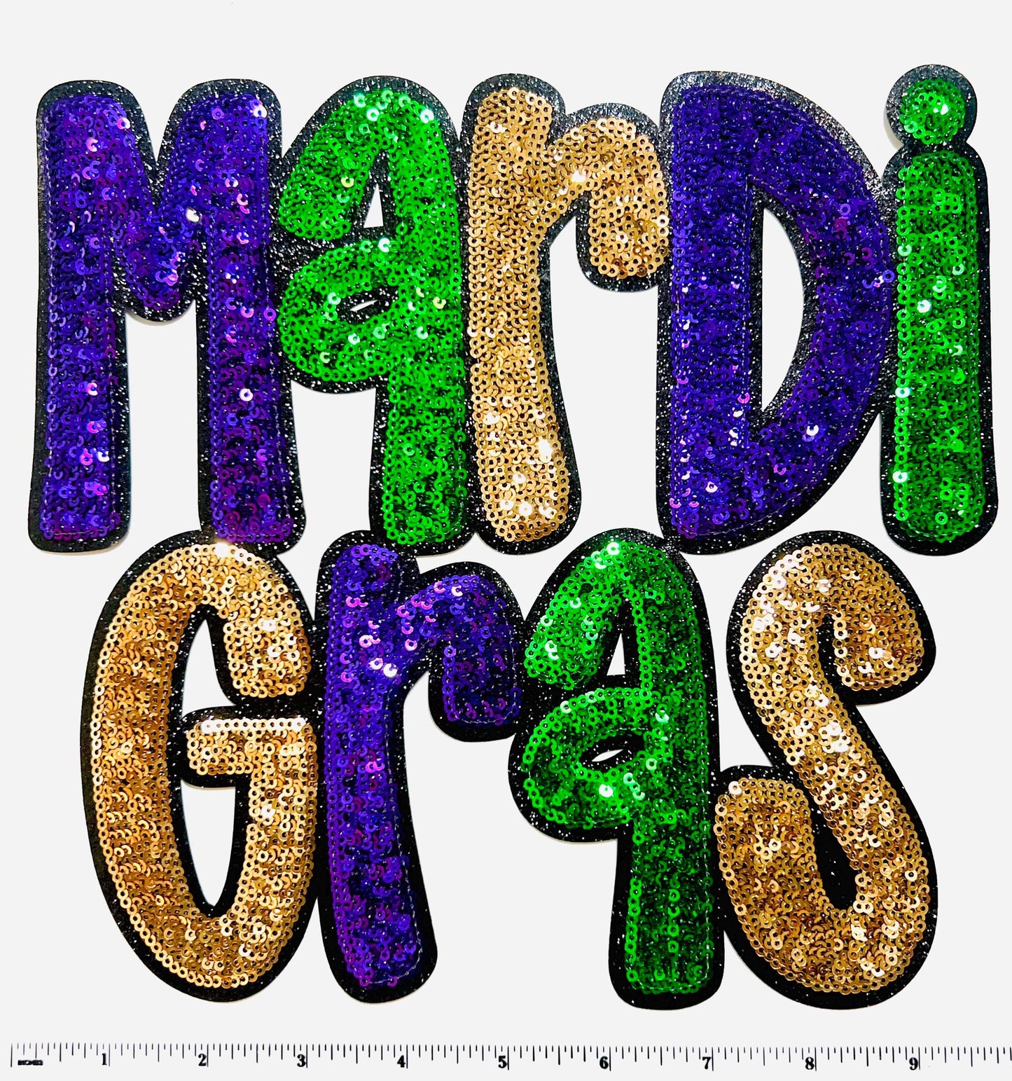 Mardi Gras 9.5” Sequins