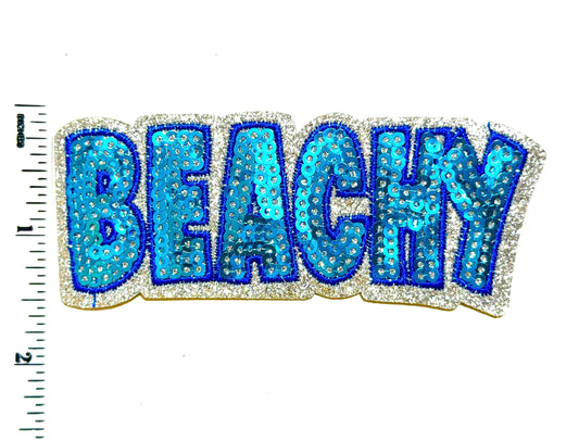 Beachy Sequin Patch – Iron-On DIY Applique for Hats, Backpacks, Jackets
