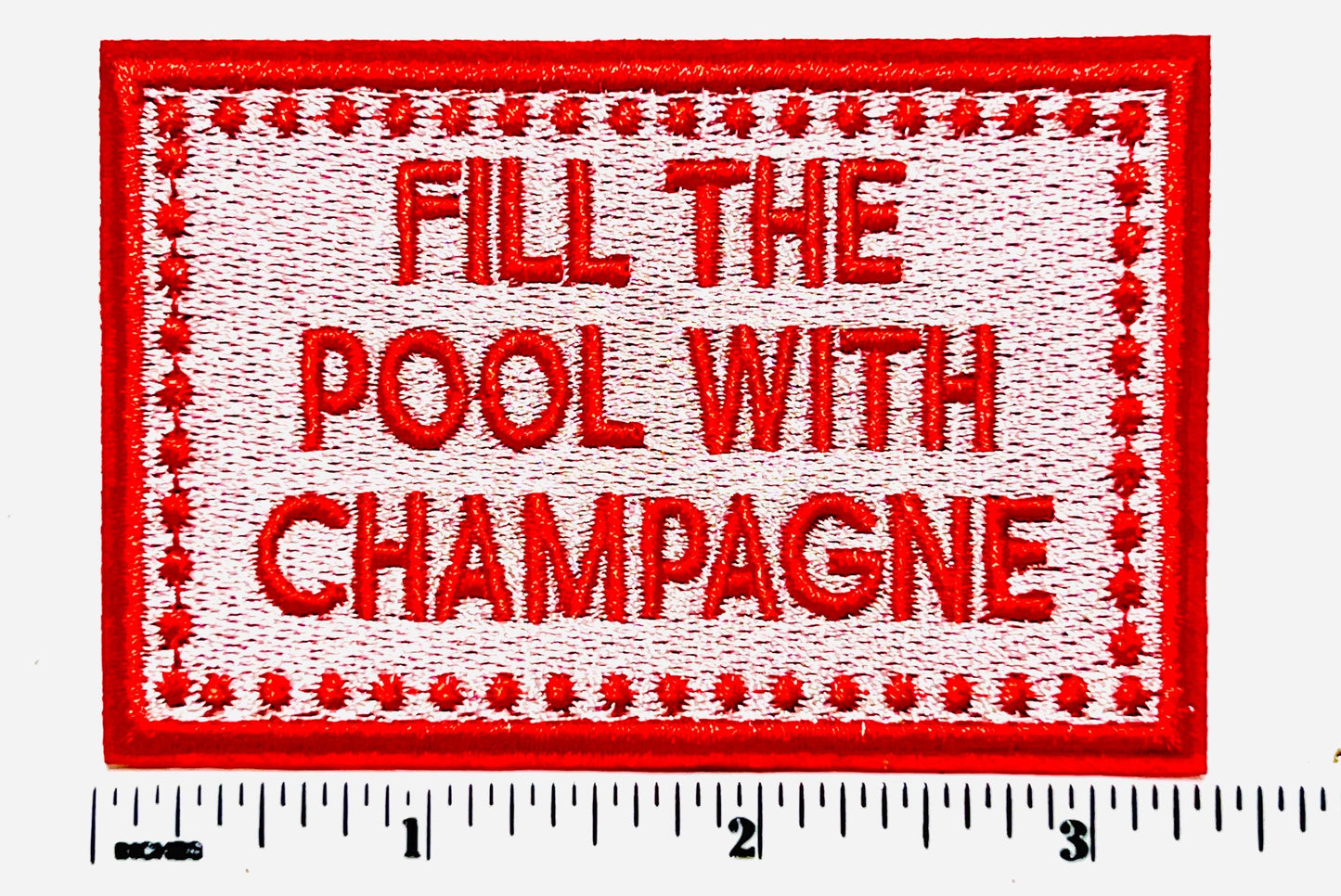 Fill the pool with champagne - Embroidered Iron on patch3.25”